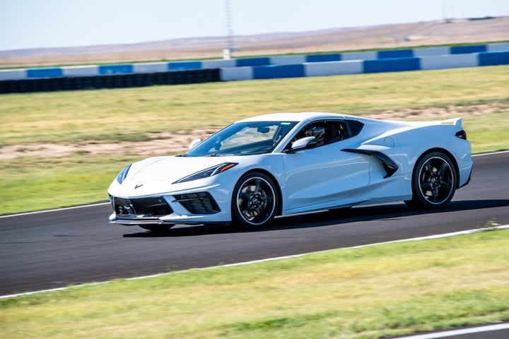 White Corvette C8